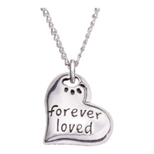 Load image into Gallery viewer, Forever Loved Heart Sterling Silver Pendant Necklace
