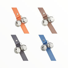 Load image into Gallery viewer, Closeup view of Solid Color Collection of PoochieBells Door Bell Hangers 

