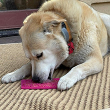 Load image into Gallery viewer, The Flower Power Emat Enrichment Licking Mat for Dogs slows down eating
