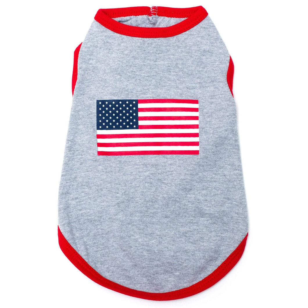 American Flag Dog T-Shirt