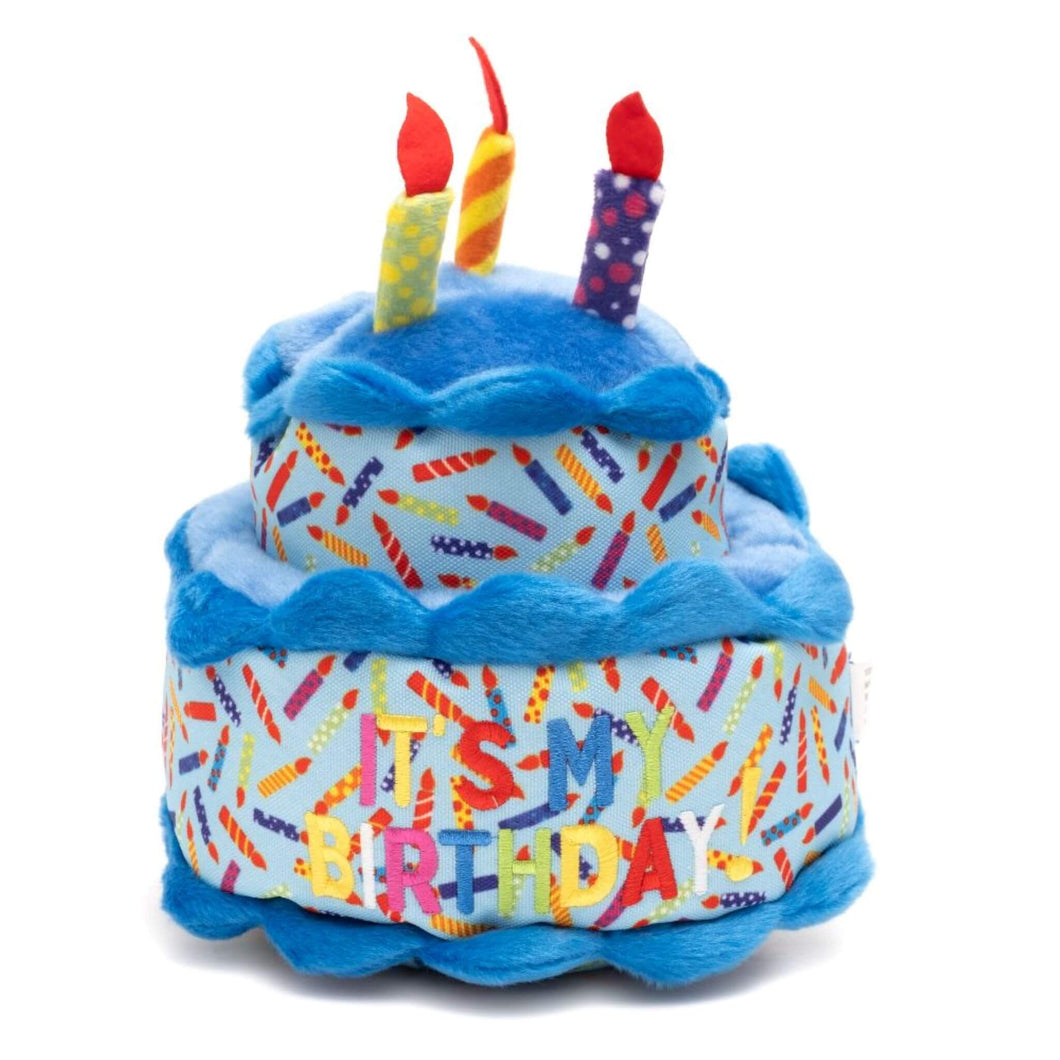 Blue Birthday Cake Tough Dog Toy