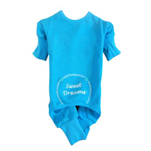 Load image into Gallery viewer, Blue Sweet Dreams Thermal Dog Pajamas
