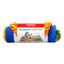 Load image into Gallery viewer, Breakfast Dog Snuffle Feeding Mat rolled up

