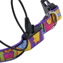 Load image into Gallery viewer, Charging the Yellow Dog Design LED Dog Collar
