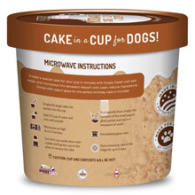 Load image into Gallery viewer, Cuppy Cake - Microwave Cake in a Cup for Dogs - Peanut Butter Flavor - back of package
