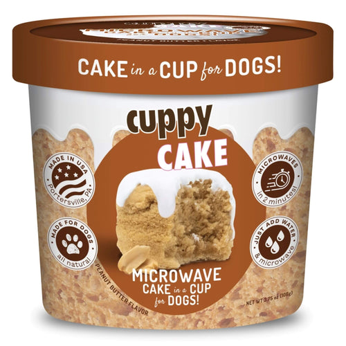 Cuppy Cake - Microwave Cake in a Cup for Dogs - Peanut Butter Flavor
