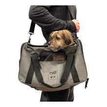 Load image into Gallery viewer, Dog travels in comfort in the K9 Karry-On TSA Approved Pet Carrier
