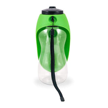 Load image into Gallery viewer, Fold-A-Bowl Green Silicone Portable Pet Water Bottle
