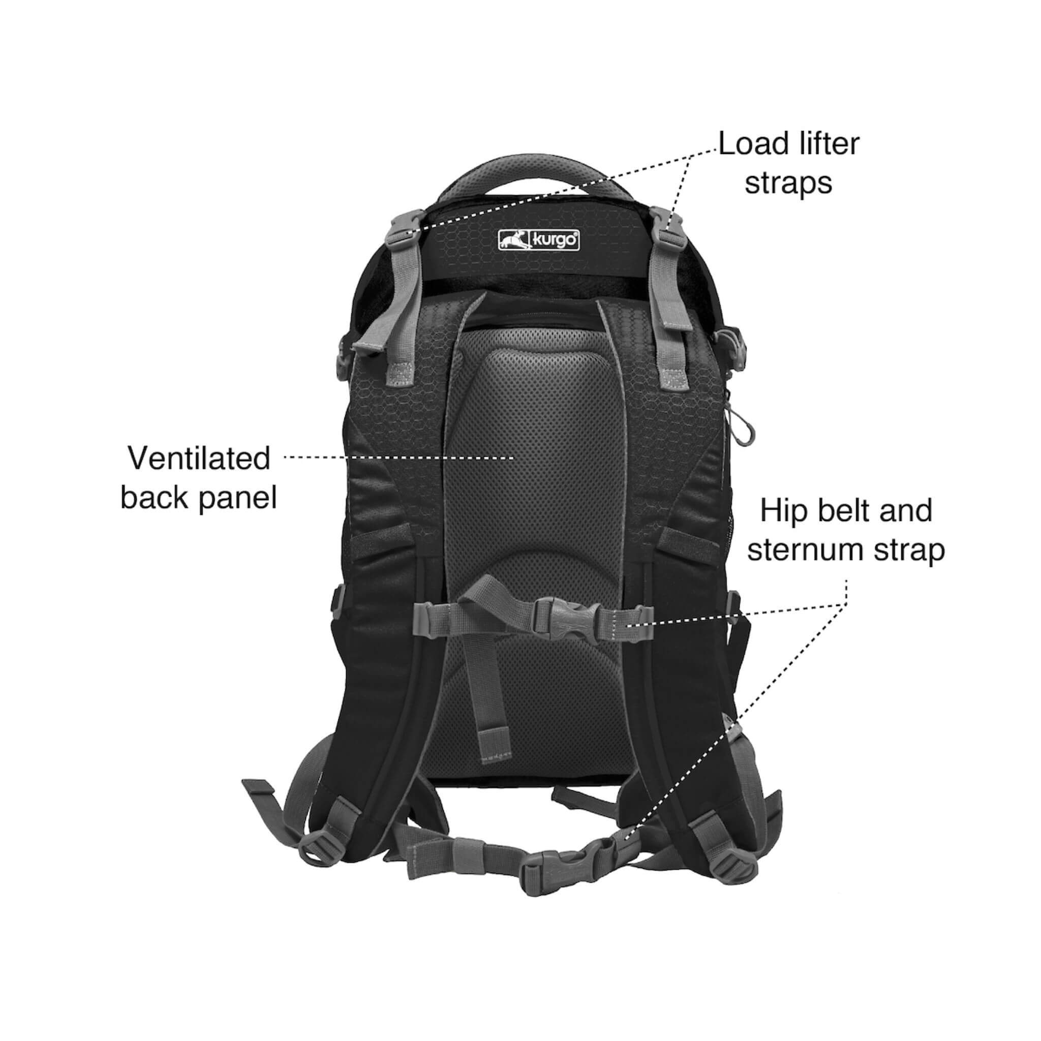 G-Train Dog Carrier Backpack Black Kurgo – UKUSCAdoggie