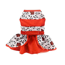 Load image into Gallery viewer, Holiday Dog Harness Dress - Holly - underside view
