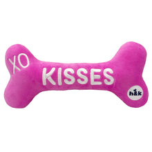Cargar imagen en el visor de la galería, Hugs &amp; Kisses Plush Dog Bone - pink side
