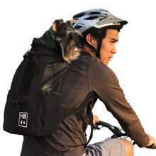 Load image into Gallery viewer, Dog enjoys the ride in the K9 Sport Sack Air 2 in Jet Black
