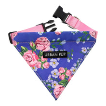Load image into Gallery viewer, Pink and Blue Floral Burst Dog Bandana
