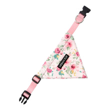 Cargar imagen en el visor de la galería, Pink Floral Cascade Dog Bandana doubles as a collar
