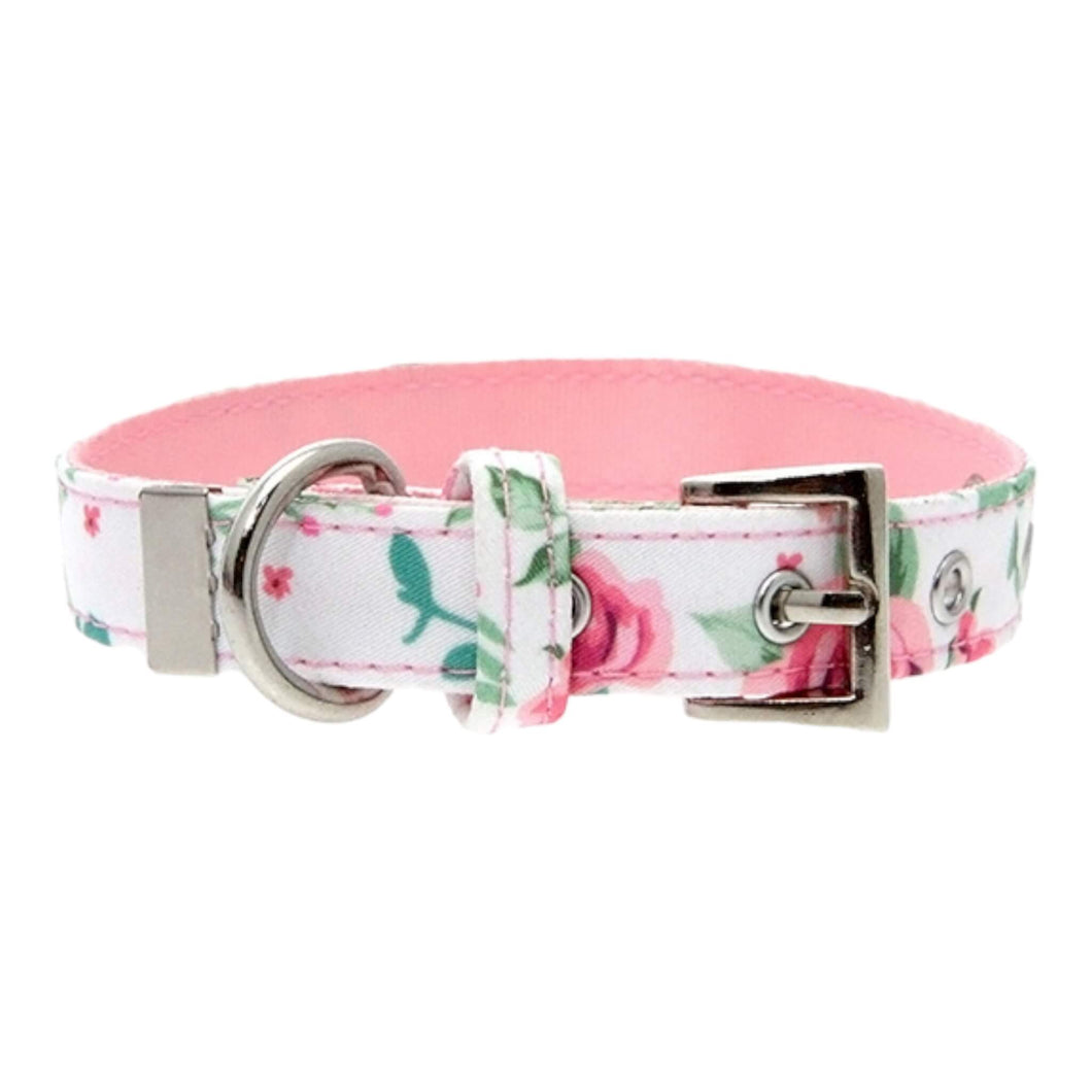 Pink Floral Cascade Dog Collar by Urban Pup