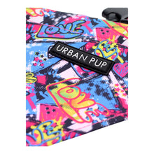 Cargar imagen en el visor de la galería, Pink Graffiti Dog Bandana fabric close-up with logo
