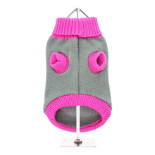 Load image into Gallery viewer, Pink Paw Dog Sweater - underside view
