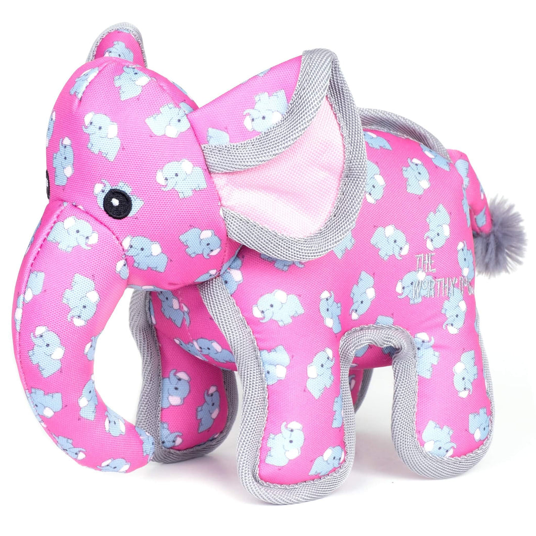Pinky Elephant Tough Dog Toy