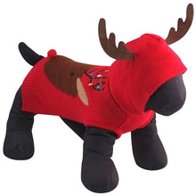 Load image into Gallery viewer, Rudy Reindeer Dog Hoodie is perfect for Christmas parties
