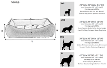 Load image into Gallery viewer, Scoop Dog Bed Size Guide
