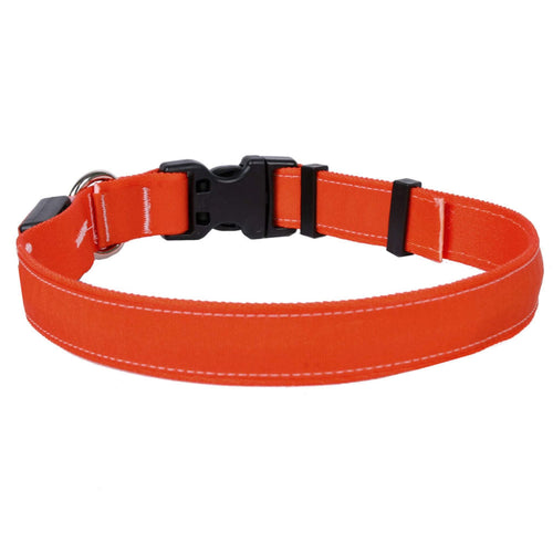 Solid Orange ORION LED Dog Collar