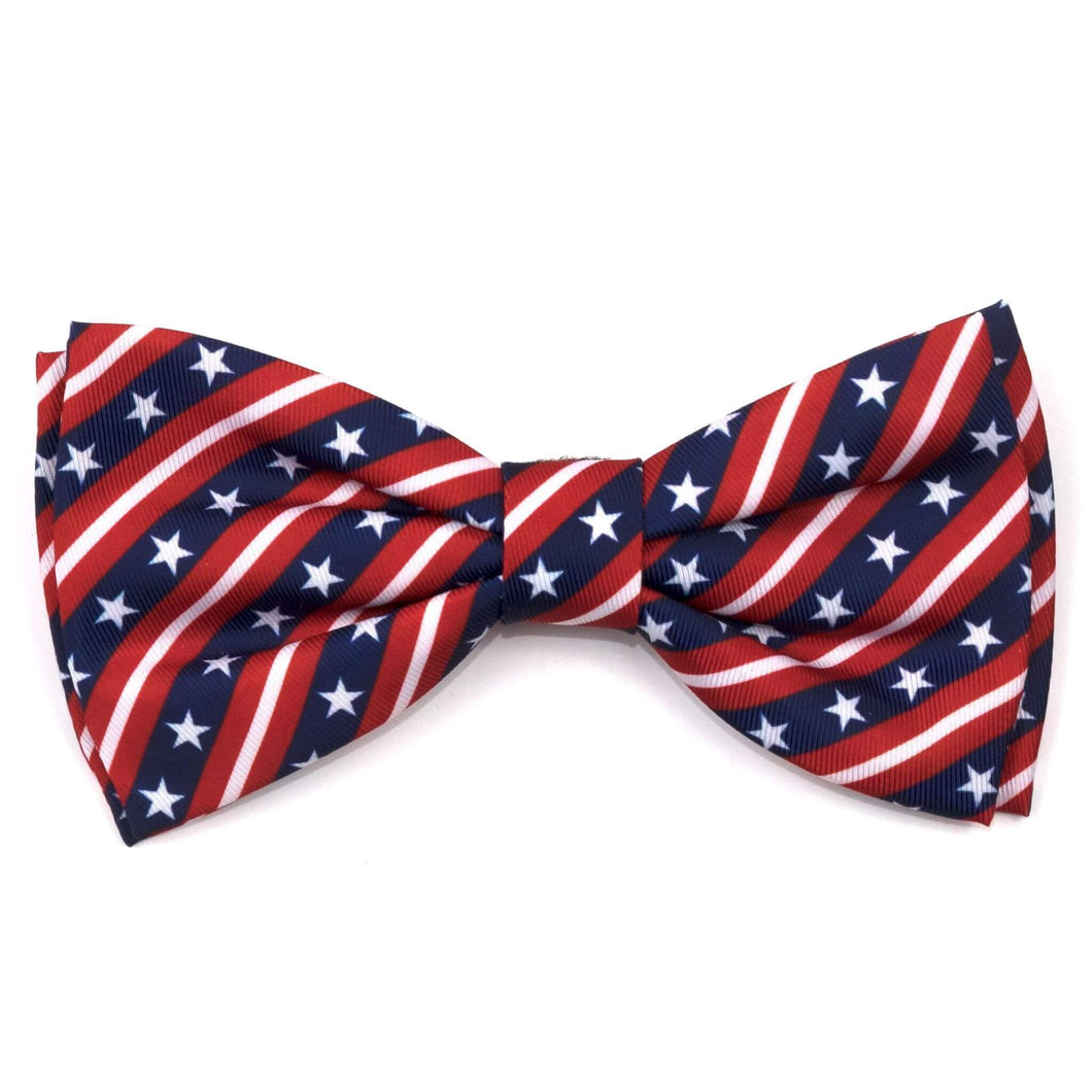 Stars and Stripes Dog Bow Tie
