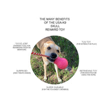 Cargar imagen en el visor de la galería, The Many Benefits of the USA-K9 Skull Reward Dog Toy
