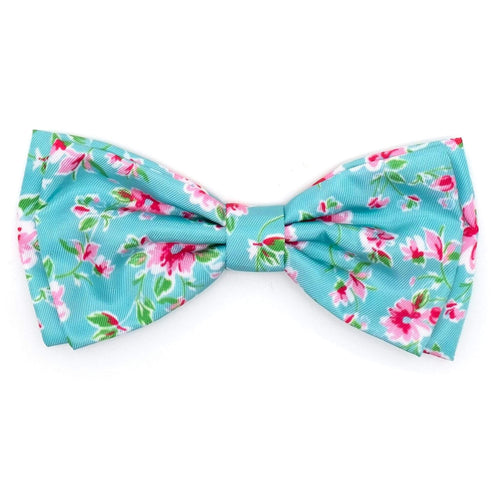Watercolor Floral Dog Bow Tie