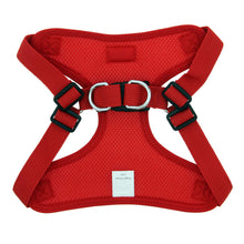 Load image into Gallery viewer, Wrap and Snap Choke Free Dog Harness in Flame Red features double D-rings
