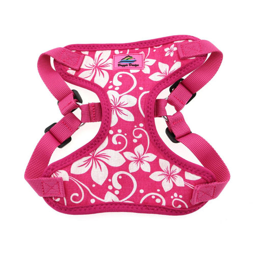 Wrap and Snap Choke Free Dog Harness in Hibiscus Pink