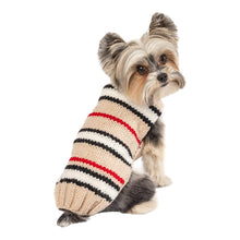 Load image into Gallery viewer, Yorkie models Alpaca Bentley Stripe Dog Sweater
