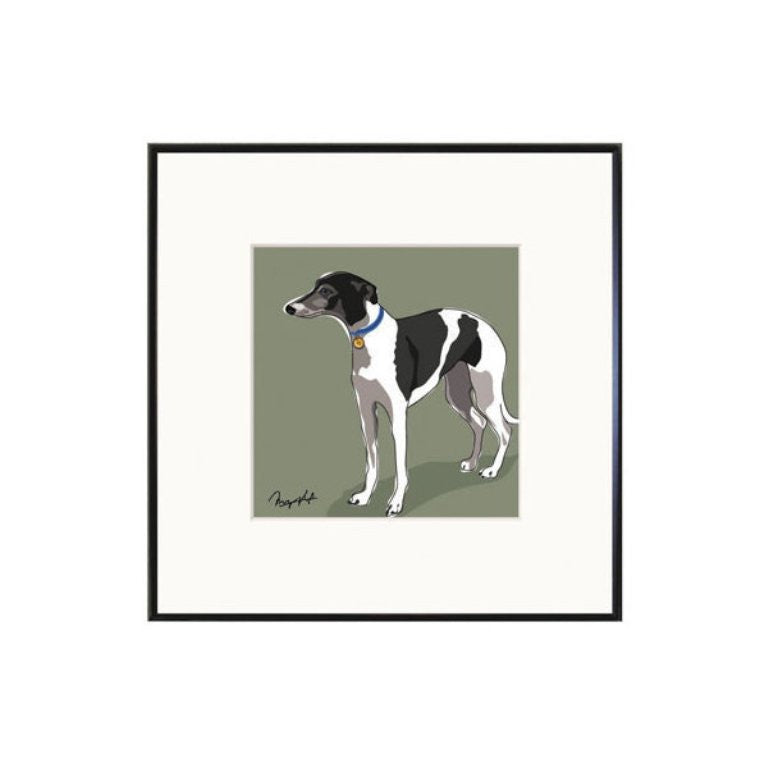 Limited Edition Whippet Print by Paper Russells