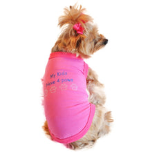 Load image into Gallery viewer, Little Yorkie rocking the My Kids Have 4 Paws Designer Dog Tank
