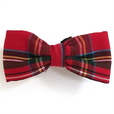 Perfect for your Dappy Doggie! The Red Stewart Plaid Bow Tie by Daisy and Lucy