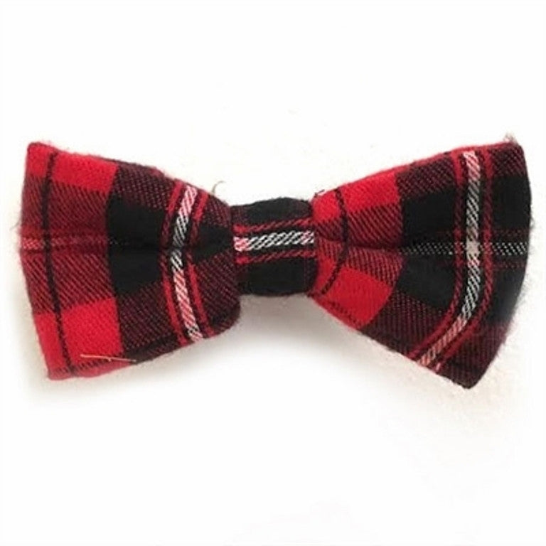 Red Tartan Plaid Bow Tie for Dogs - UKUSCAdoggie