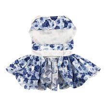 Load image into Gallery viewer, Blue Rose Harness Dog Dress with Matching Leash

