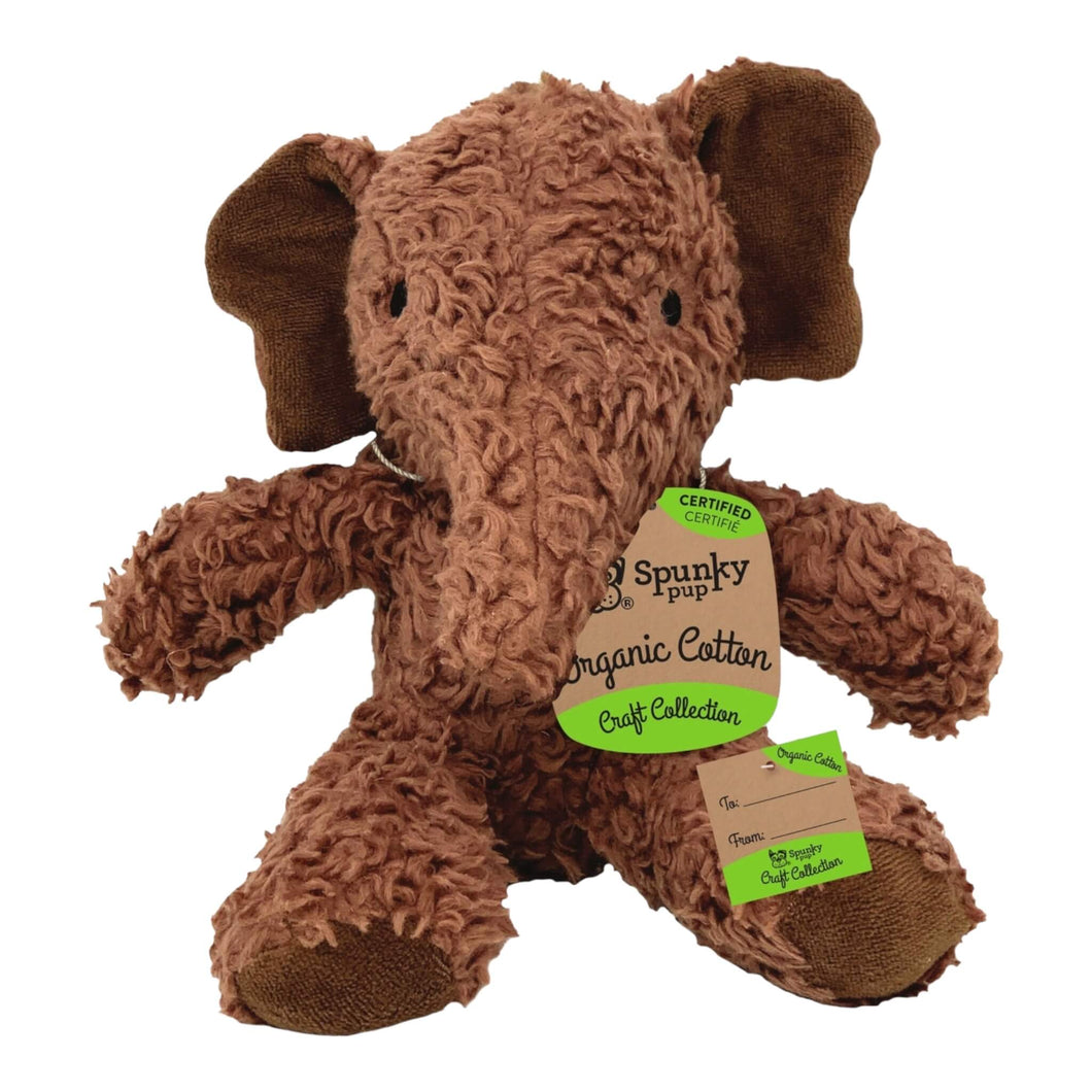 Certified Organic Cotton Elephant Dog Toy