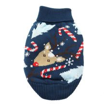 Load image into Gallery viewer, Combed Cotton Ugly Reindeer Holiday Dog Sweater
