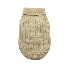 Load image into Gallery viewer, cotton-cable-knit-dog-sweater-oatmeal
