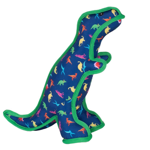 Durable chomp-resistant Dino Dog Toy for tougher chewers