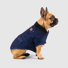 Load image into Gallery viewer, dapper-dog-wears-the-worker-jacket-blue-denim
