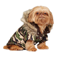Load image into Gallery viewer, Dog models Forest Camouflage Fish Tail Dog Parka
