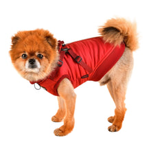 Load image into Gallery viewer, Dog Models Frost Winter Fleece Dog Jumper with Harness in Wine
