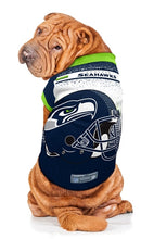 Load image into Gallery viewer, Dog models the Hip Doggie Seattle Seahawks NFL Performance T-Shirt for Dogs
