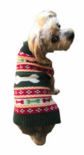 Load image into Gallery viewer, dog-wears-fair-isle-bones-sweater
