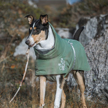 Load image into Gallery viewer, Dog wears Hurtta ECO Extreme Warmer Dog Coat in Hedge
