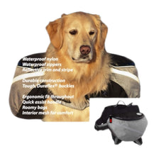 Cargar imagen en el visor de la galería, Extreme Backpack for Dogs in Gray/Black - Features
