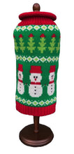 Load image into Gallery viewer, Fair Isle Snowmen Dog Sweater
