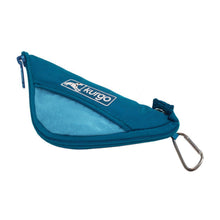 Load image into Gallery viewer, Folded up Kurgo Zippy Portable Dog Bowl in Blue
