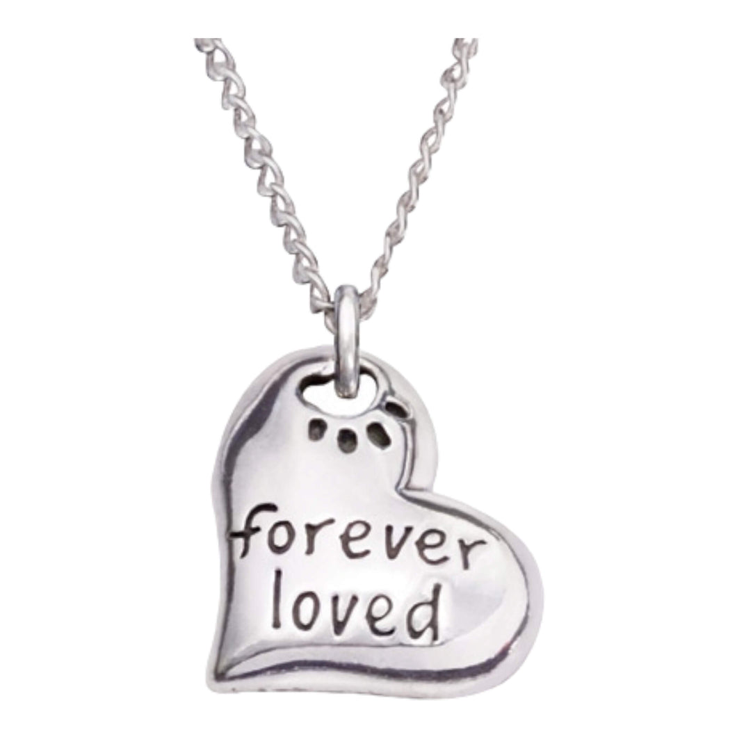 Forever Loved Heart Sterling Silver Pendant Necklace